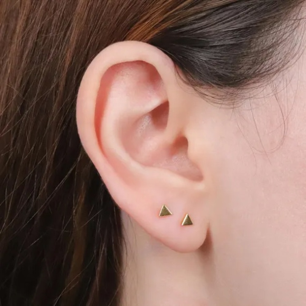 Gorjana Gold Triangle Stud Earrings